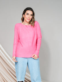 Blusa Feminina Tricot Manga Longa Sandra