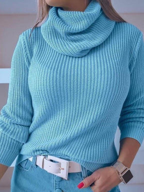 Blusa Feminina Tricot Gola Alta Tina