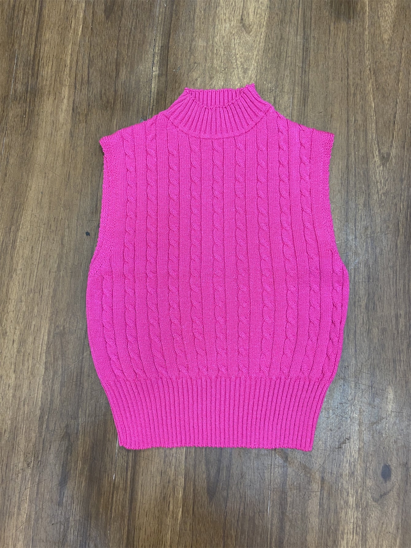 Colete Feminino Tricot Gola Alta Bruna