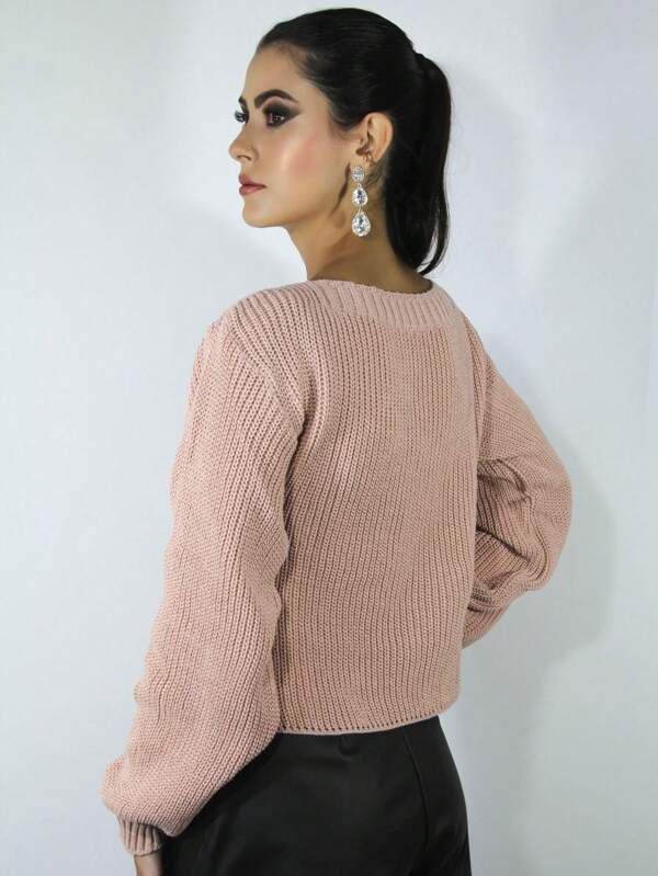 Blusa Feminina Tricot Cropped Meire