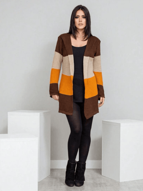 Cardigan Feminino Tricot Listrado Mayara