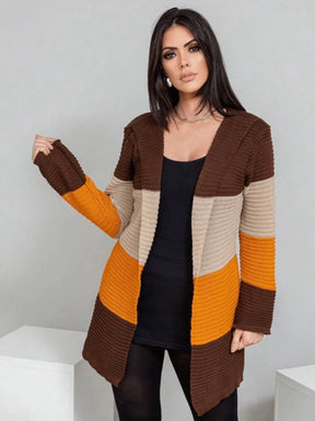 Cardigan Feminino Tricot Listrado Mayara