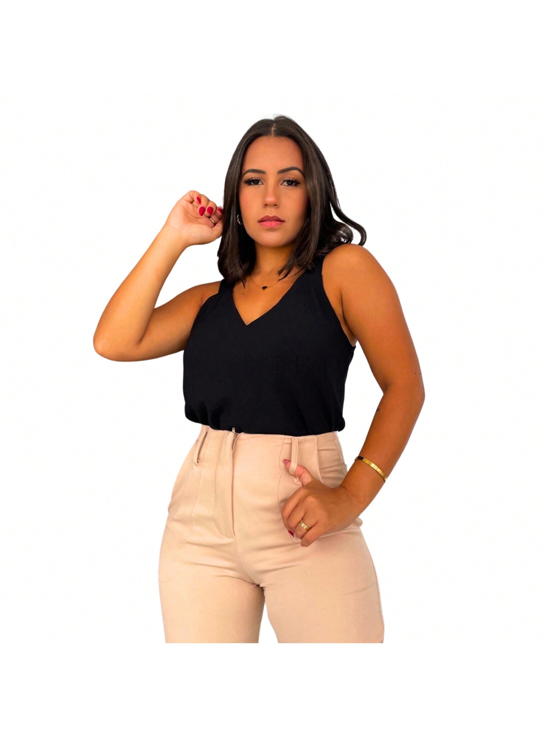 Blusa Regata Feminina Alça Larga Fernanda