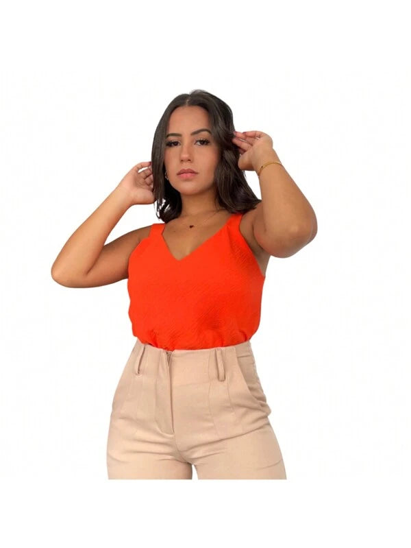 Blusa Regata Feminina Alça Larga Fernanda