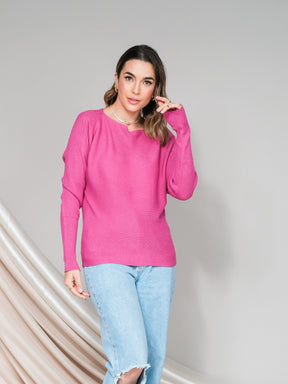 Blusa Feminina Tricot Manga Longa Sandra