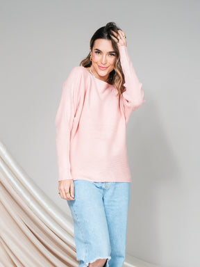 Blusa Feminina Tricot Manga Longa Sandra