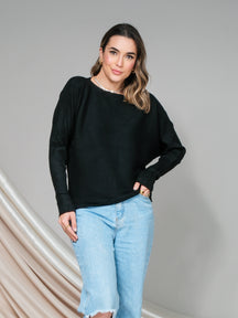 Blusa Feminina Tricot Manga Longa Sandra