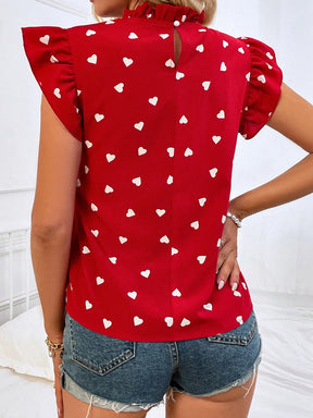 Blusa Feminina Manga Curta com Babado Georgia