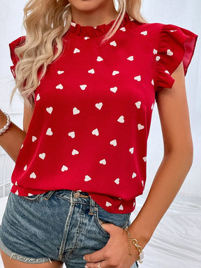 Blusa Feminina Manga Curta com Babado Georgia