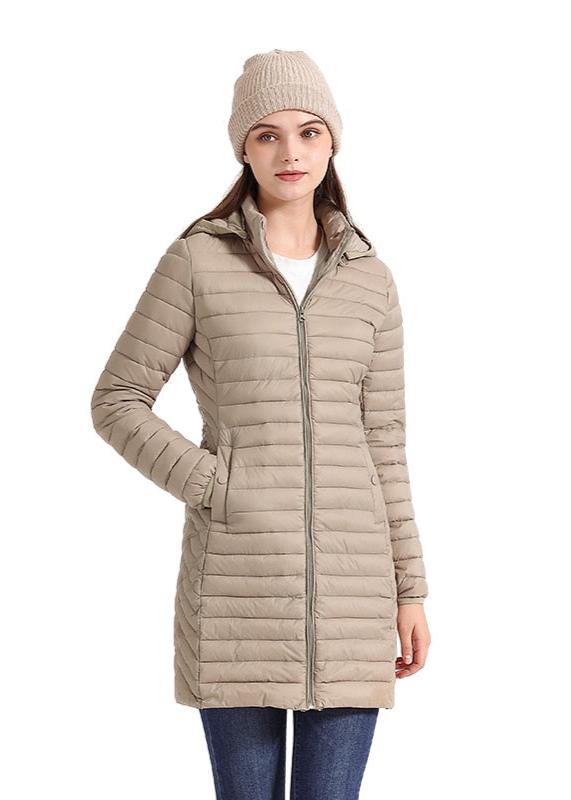 Casaco Feminino Puffer Longo com Capuz Nana