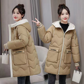 Jaqueta Feminina Puffer Longa com Capuz Kamila