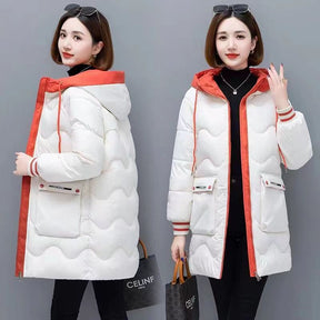 Jaqueta Feminina Puffer Longa com Capuz Kamila